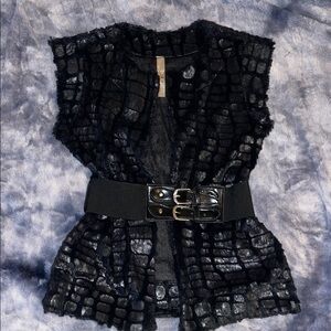 Monaco Black Textured Garment